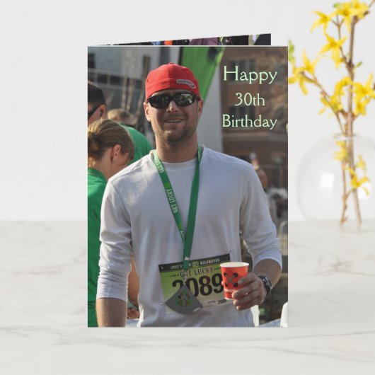 Bonne 30e carte d'anniversaire (Fleur jaune)