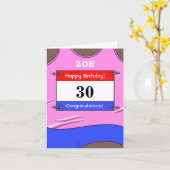 Bonne 30e carte d'anniversaire pour un coureur (Fleur jaune)