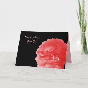 Bonne 35e carte de voeux d'anniversaire, Coral Ros