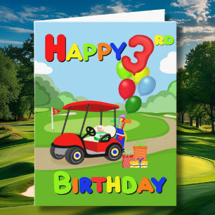 Bonne 3e anniversaire Red Boys Carte de golf