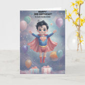 Bonne 3e carte d'anniversaire (Fleur jaune)