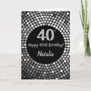 Bonne 40e anniversaire Carte de Parties scintillan