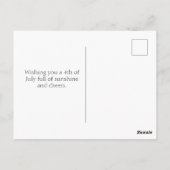 Bonne 4 Juillet Stars and Stripes Carte postale (Dos)