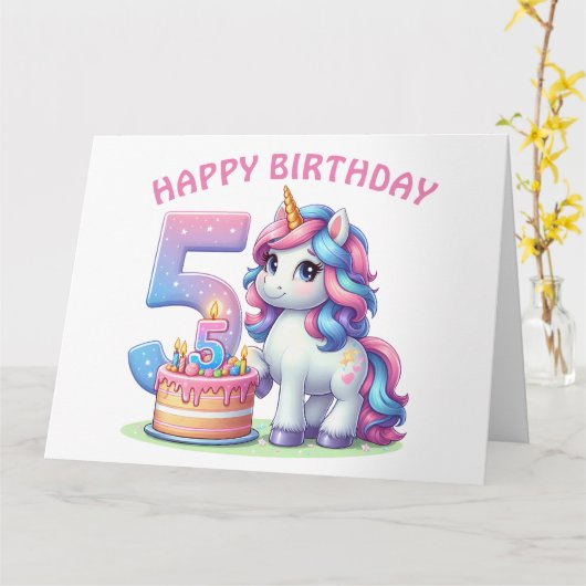 Bonne 5e carte d'anniversaire (Fleur jaune)