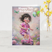 Bonne 5e carte d'anniversaire (Fleur jaune)