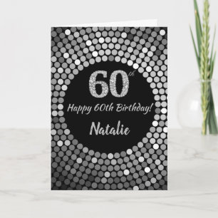 Bonne 60e Anniversaire Carte de Parties scintillan