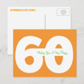Bonne 60e Anniversaire Cartes postales en pierre - (Devant / Derrière)