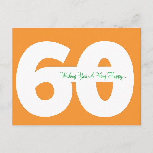 Bonne 60e Anniversaire Cartes postales en pierre - (Devant)