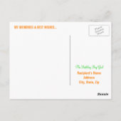 Bonne 60e Anniversaire Cartes postales - en vert (Dos)