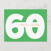 Bonne 60e Anniversaire Cartes postales - en vert (Devant)