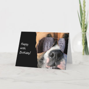 Bonne 60e anniversaire Cool Boxer Carte de voeux c