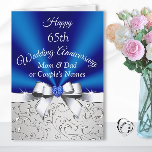 Bonne 65e anniversaire de Mariage Cartes pour les 