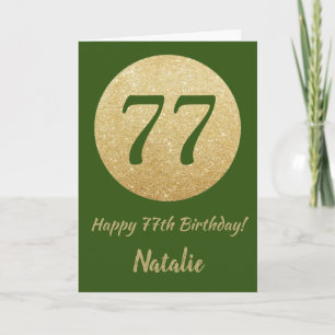 Bonne 77e anniversaire Carte de Parties scintillan