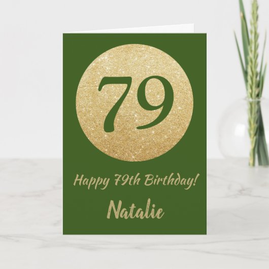Bonne 79e anniversaire Carte de Parties scintillan (Devant)
