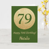 Bonne 79e anniversaire Carte de Parties scintillan (Fleur jaune)