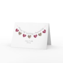 Bonne 7e Mariage Anniversaire carte de coeur de la