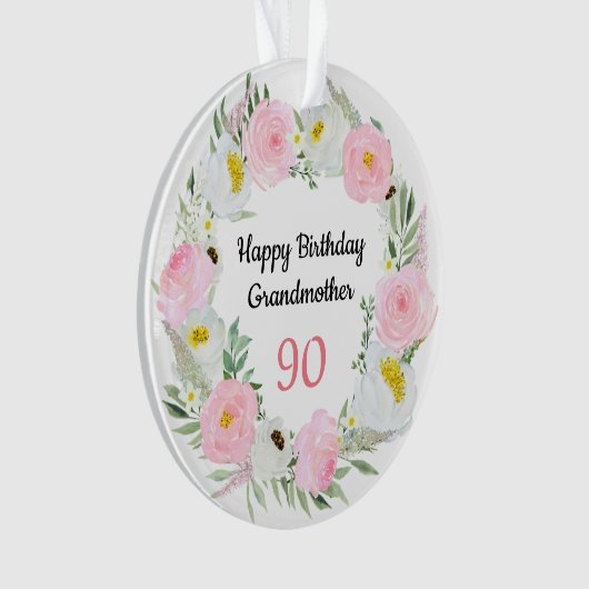 Bonne 90e anniversaire grand-mère (devant)
