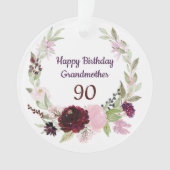 Bonne 90e anniversaire grand-mère (devant)