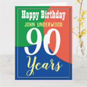 Bonne 90e carte d'anniversaire (Fleur jaune)