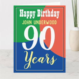 Bonne 90e carte d'anniversaire