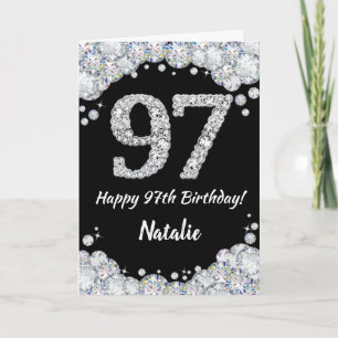 Bonne 97e anniversaire Carte Parties scintillant n