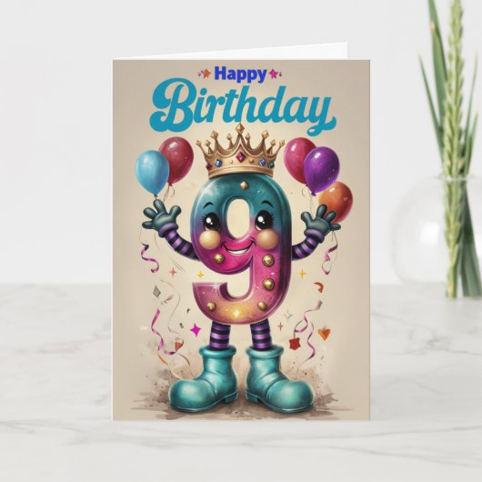 Bonne 9e carte d'anniversaire (Devant)