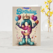 Bonne 9e carte d'anniversaire (Fleur jaune)