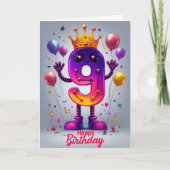 Bonne 9e carte d'anniversaire (Devant)