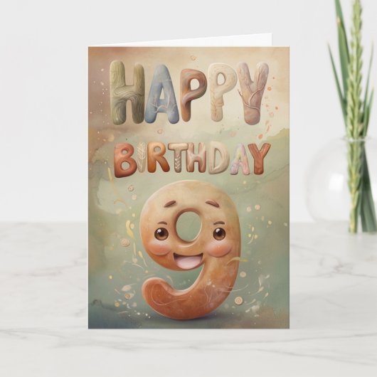 Bonne 9e carte d'anniversaire (Devant)