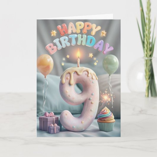 Bonne 9e carte d'anniversaire (Devant)