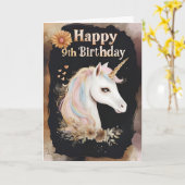 Bonne 9e carte d'anniversaire (Fleur jaune)