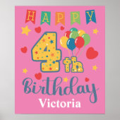 Bonne affiche de 4e anniversaire (Devant)