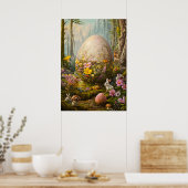 Bonne affiche de chasse aux oeufs de Pâques (Cuisine)