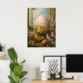 Bonne affiche de chasse aux oeufs de Pâques (Bureau à domicile)