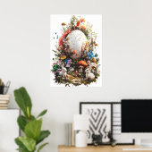 Bonne affiche de la forêt d'oeufs de Pâques (Bureau à domicile)