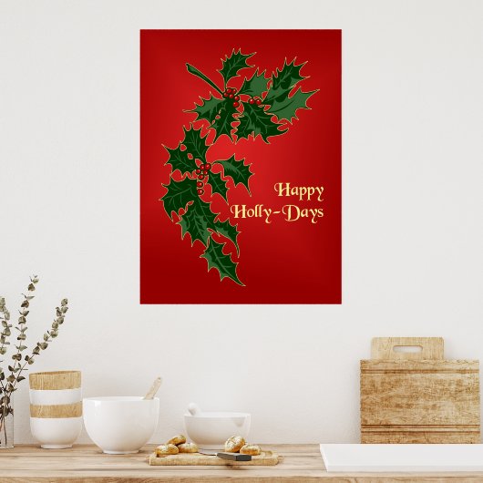 Bonne affiche de Noël Holly-Days (Cuisine)