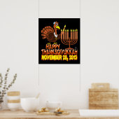 Bonne affiche de Thanksgivukkah Thankgiving Hanouk (Cuisine)