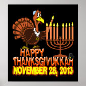 Bonne affiche de Thanksgivukkah Thankgiving Hanouk (Devant)