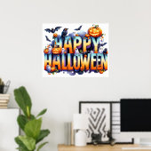 Bonne affiche d'Halloween (Bureau à domicile)