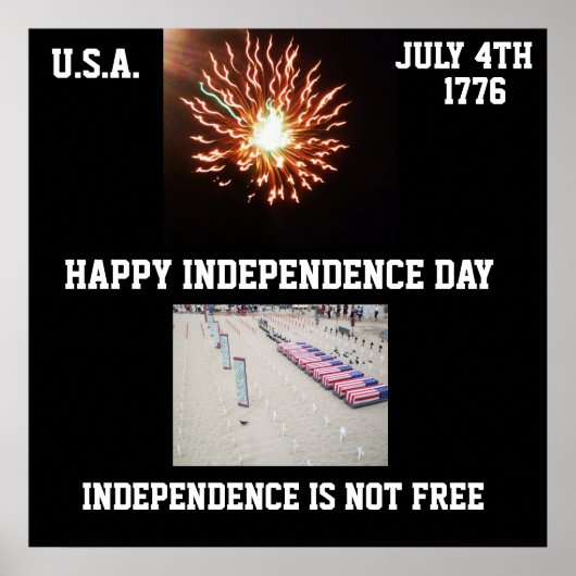 BONNE affiche du jour de l'INDÉPENDANCE (Devant)
