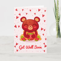Bonne amélioration bientôt mignonne carte de salut