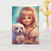 Bonne amélioration - Carte de voeux pliée (Fleur jaune)