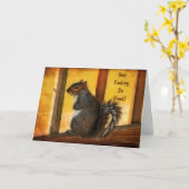 Bonne amélioration - Carte de voeux pour écureuil (Fleur jaune)