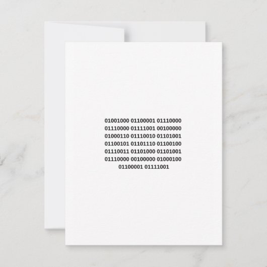 Bonne amitié carte de code binaire (Devant)