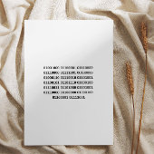 Bonne amitié carte de code binaire