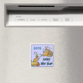 Bonne année 2015 Chipmunks Cartoon Magnet (In Situ (Lave-vaisselle))