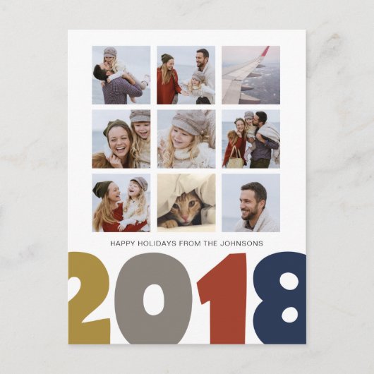 Bonne Année | 2018 | 9 photos | cartes postales (Devant)