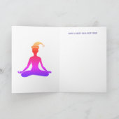 Bonne année 2018 Yoga méditation Carte de voeux (Intérieur)