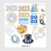 Bonne année 2023 Stickers (Feuille)