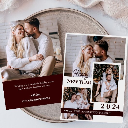 Bonne année 2024 | 4 photo Carte de vacances